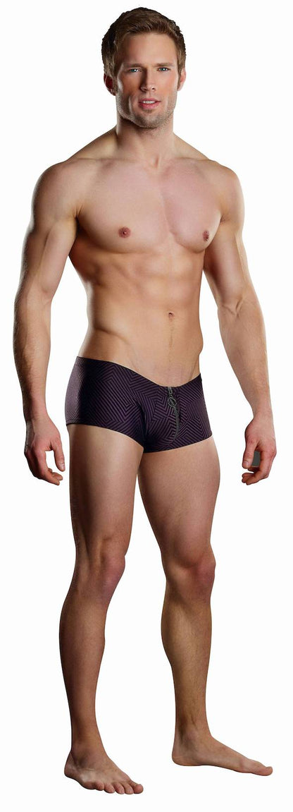 MP157207 Malepower Zipper Short - Wine Wine