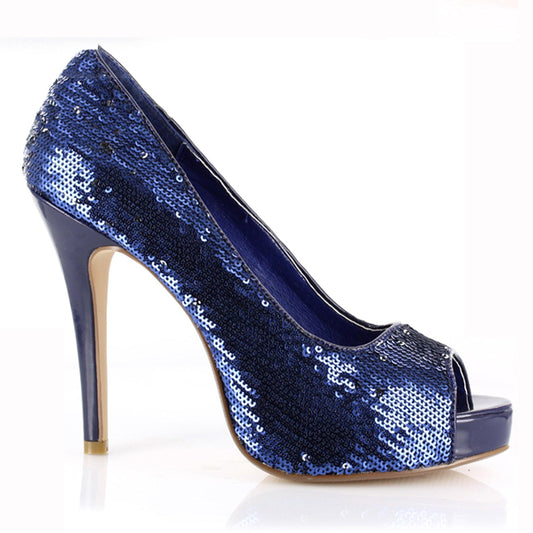 415-FLAMINGO Ellie Blue High Heel Alternative Footwear Discontinued Sale Stock