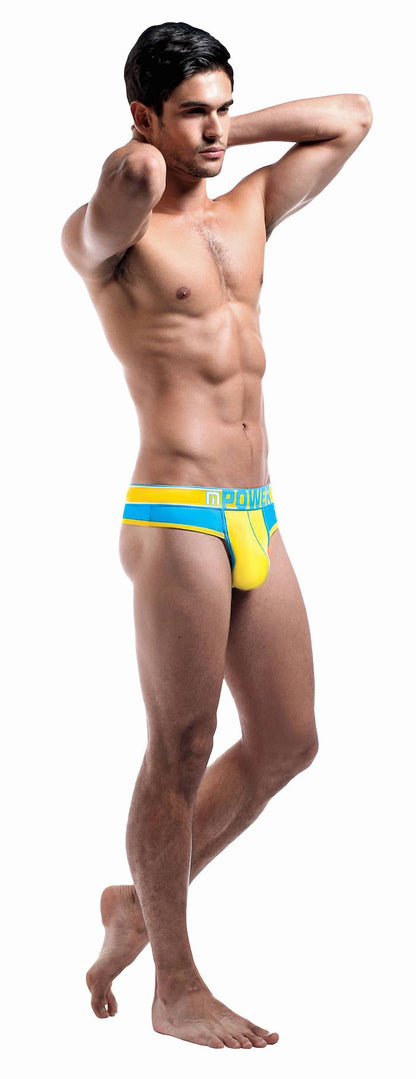 MP421221 Malepower Goal Keeper Thong - Turq/Yellow Turq Yellow