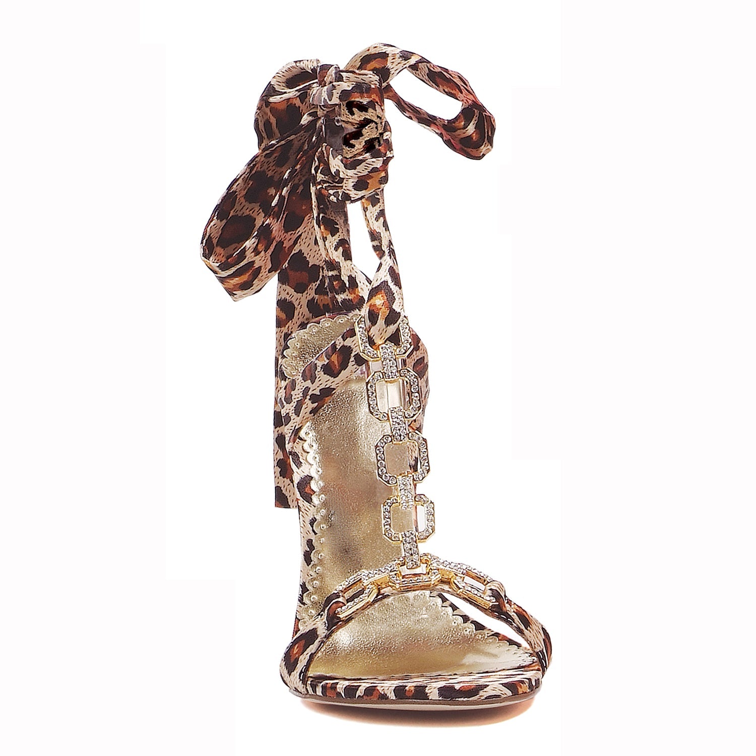 422-RONA Ellie Leopard High Heel Alternative Footwear Discontinued Sale Stock