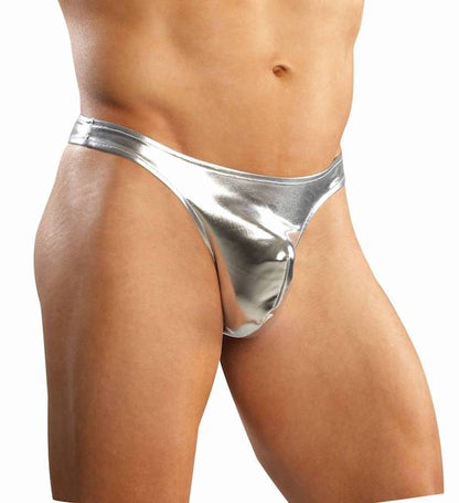 MP442070 Malepower Bong Thong - Silver Small Medium Silver