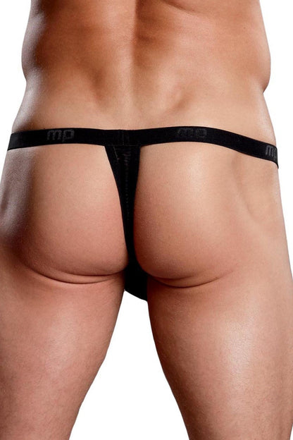 MP459192 Malepower Micro Pouch Enhancer Thong - Black Small Medium Black