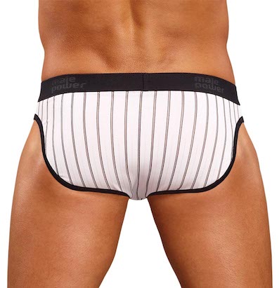 MP471172 Malepower Male Power Lo Rise Panel Bikini White/Black