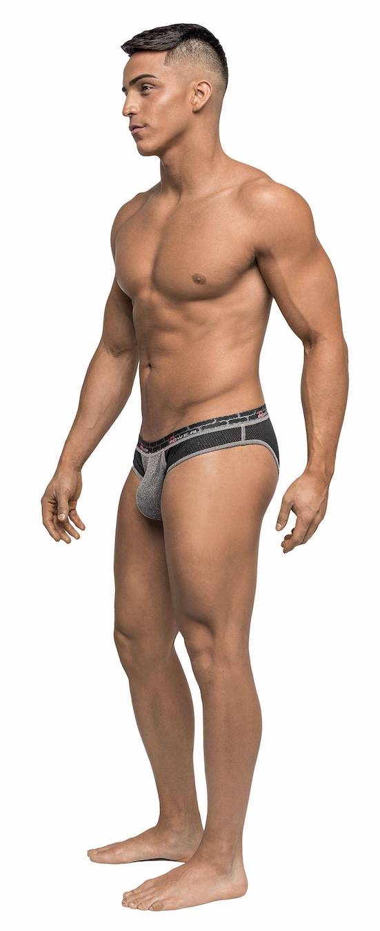 MP484237 Malepower Bikini Reversible - Black/Grey Medium Black Grey