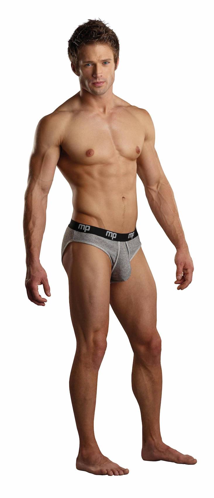 MP490198 Malepower Lo Rise Enhancer Bikini - Grey