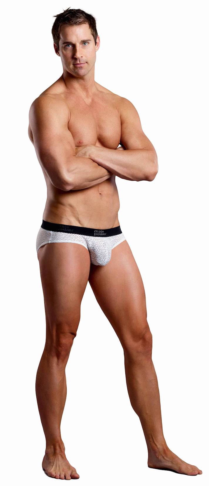 MP491192 Malepower Lo Rise Bikini - White Medium White