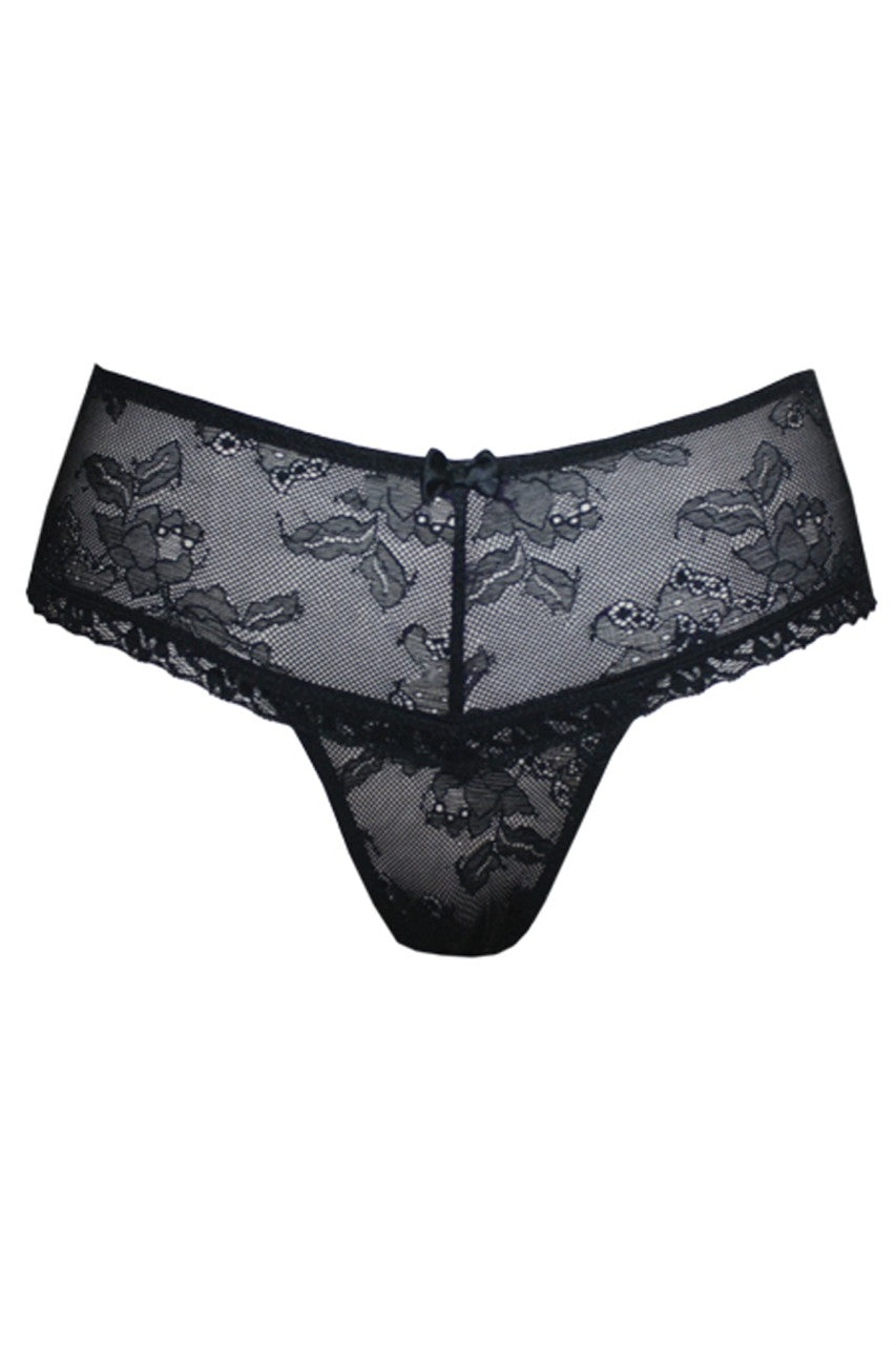TL9623 Black Tia Lynn Rendezvous Thong Large Black