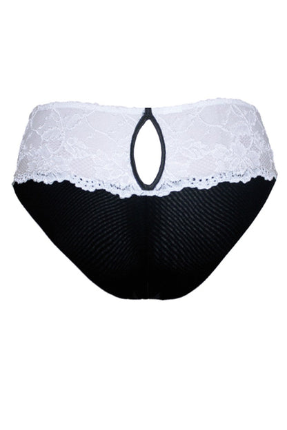 TL9625 Tia Lyn Decadent Hipster Black/Ivory Panties