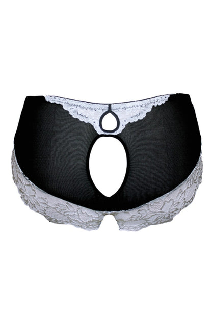 TL9627 Tia Lyn Decadent Fashion Panty Black/Ivory Panties