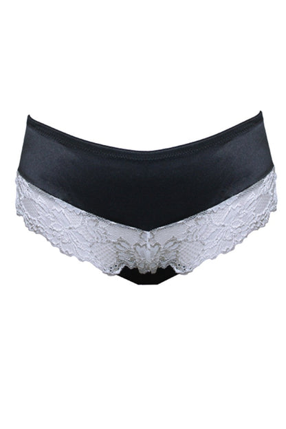 TL9627 Tia Lyn Decadent Fashion Panty Black/Ivory Panties 2X Black Ivory