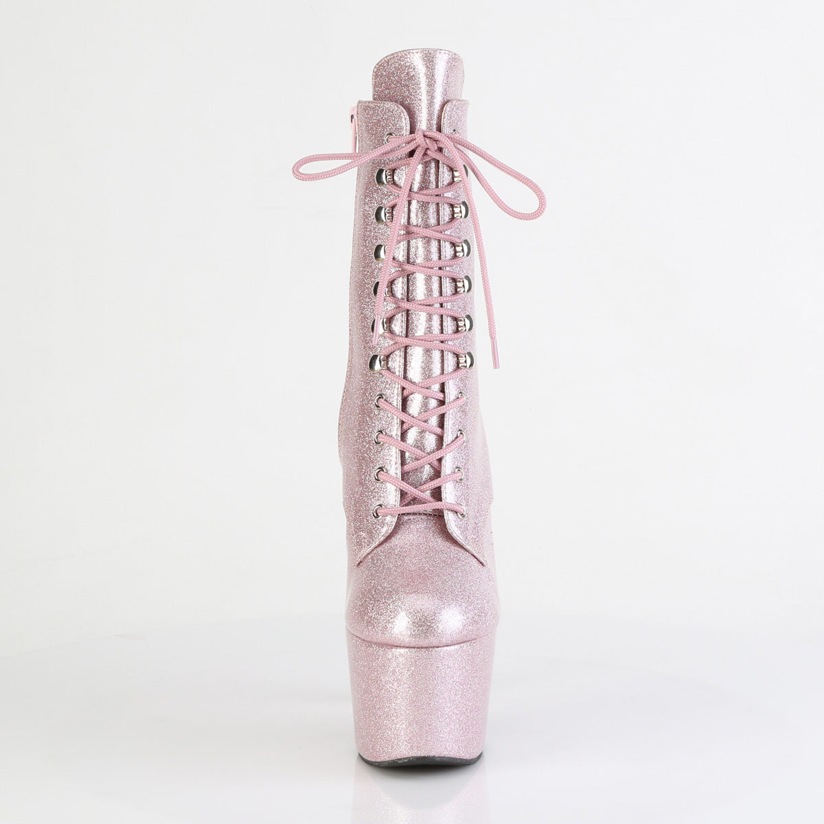 adore 1020gp pleaser blush glitter patent ankle boots