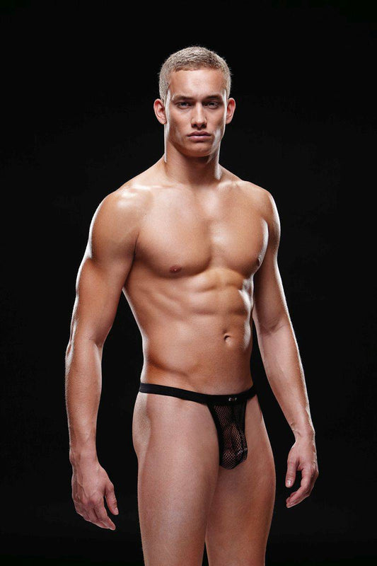 bev012 envy menswear fishnet sport thong black