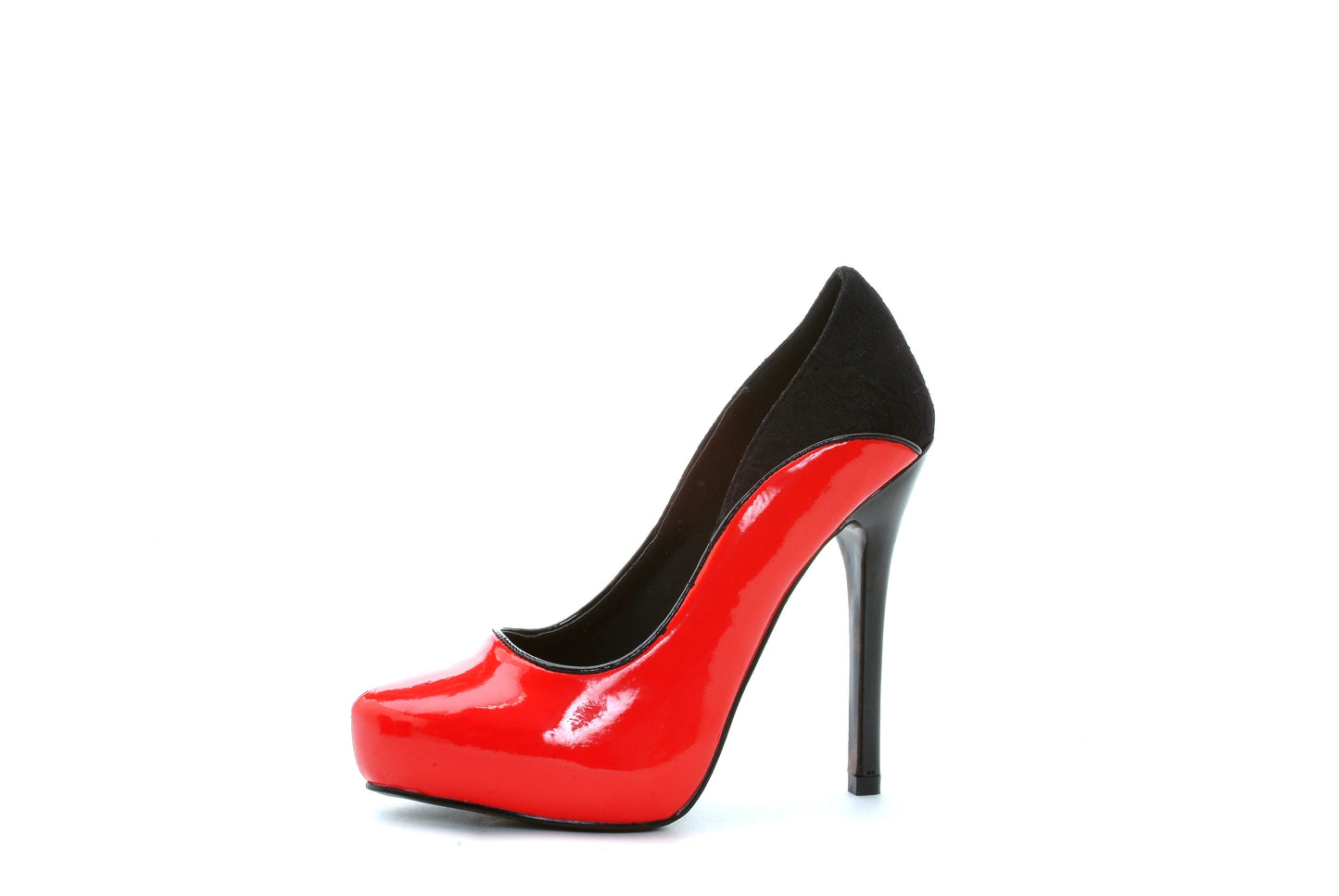 BP517-DIXIE Bettie Page Red High Heel Alternative Footwear Discontinued Sale Stock