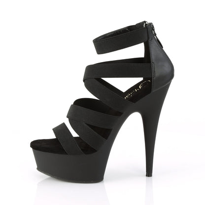 DELIGHT-659 Pleaser Black 6 Inch Pole Dancer Platform Shoes