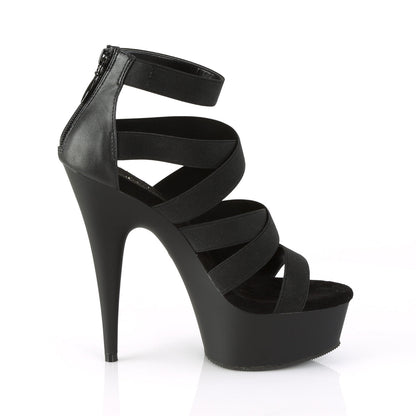 DELIGHT-659 Pleaser Black 6 Inch Pole Dancer Platform Shoes
