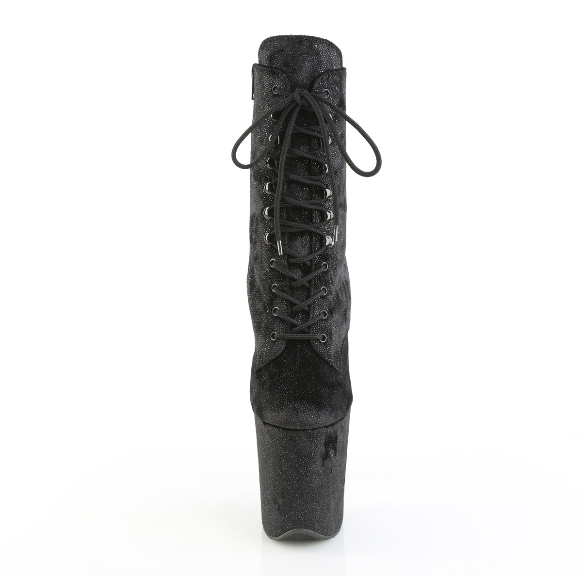 FLAMINGO-1020WR Pleaser Black Fabric 8 Inch Exotic Dancing Ankle Boots