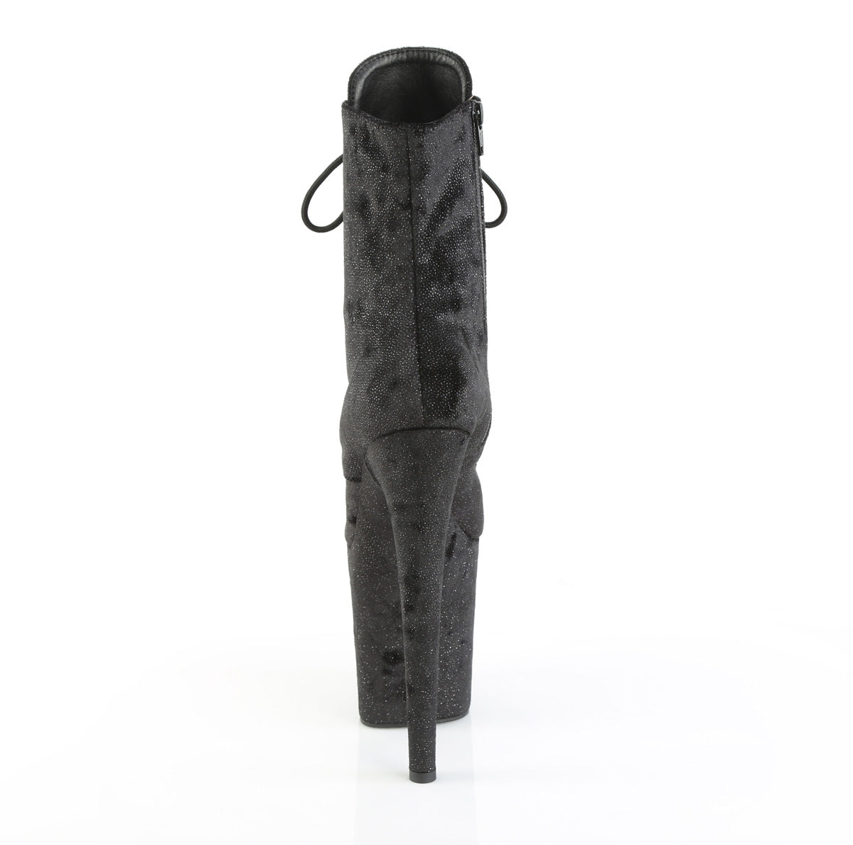 FLAMINGO-1020WR Pleaser Black Fabric 8 Inch Exotic Dancing Ankle Boots
