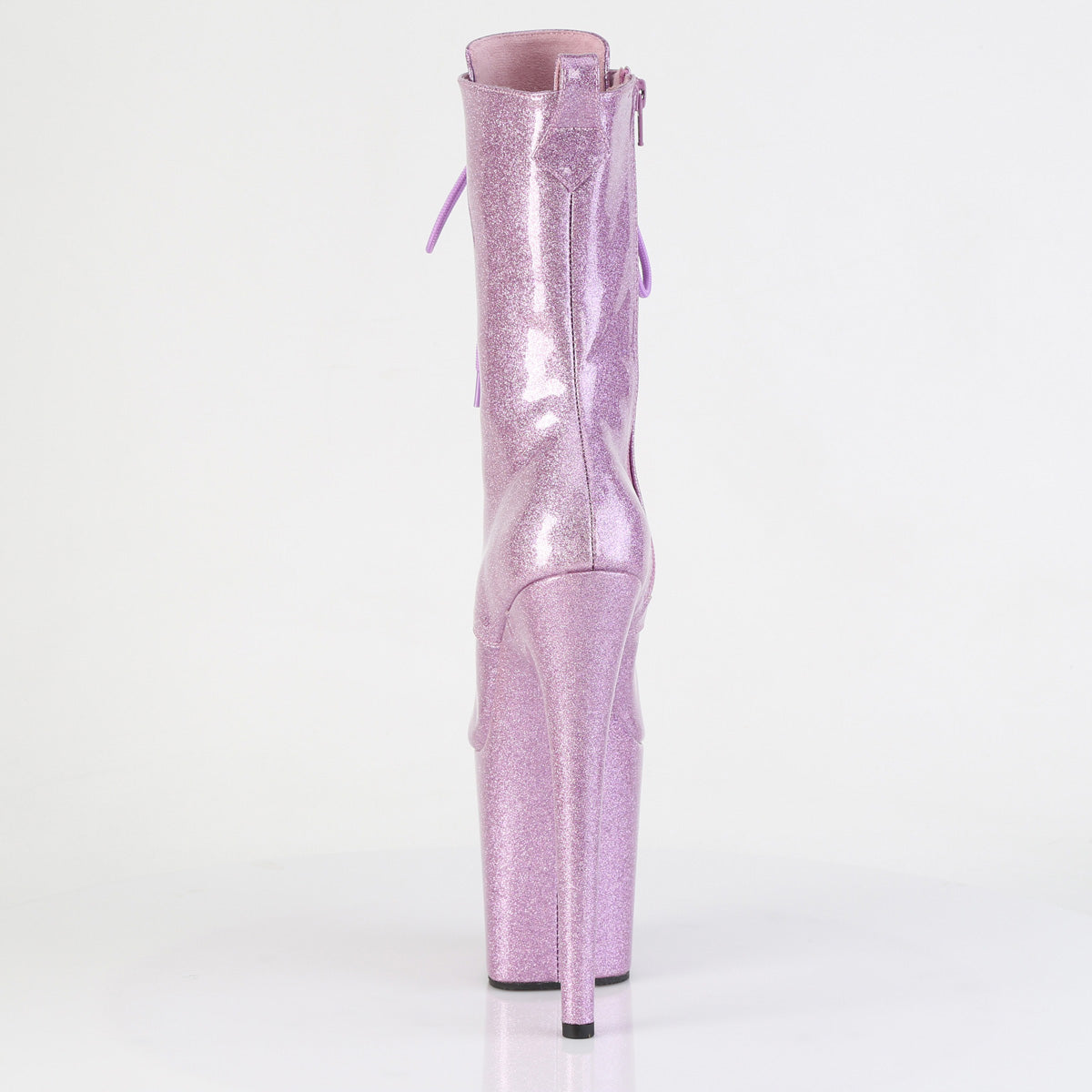 FLAMINGO-1041GP Pleaser Lilac Glitter 8 Inch Pole Dancing Ankle Boots