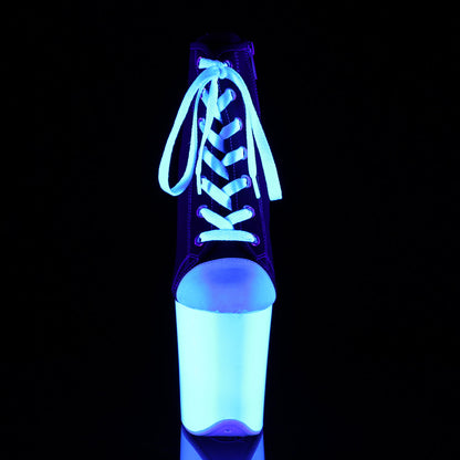 FLAMINGO-800SK-02 8" Heel Black  Stripper Platforms High Heels