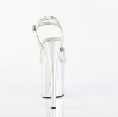 FLAMINGO-809 Pleaser Silver Sexy Shoes