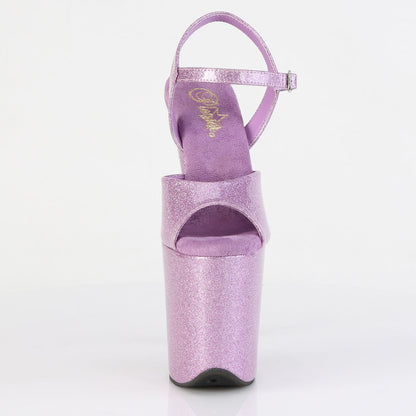 FLAMINGO-809GP Pleaser Lilac Glitter 8 Inch Dancer Platform Platform Shoes