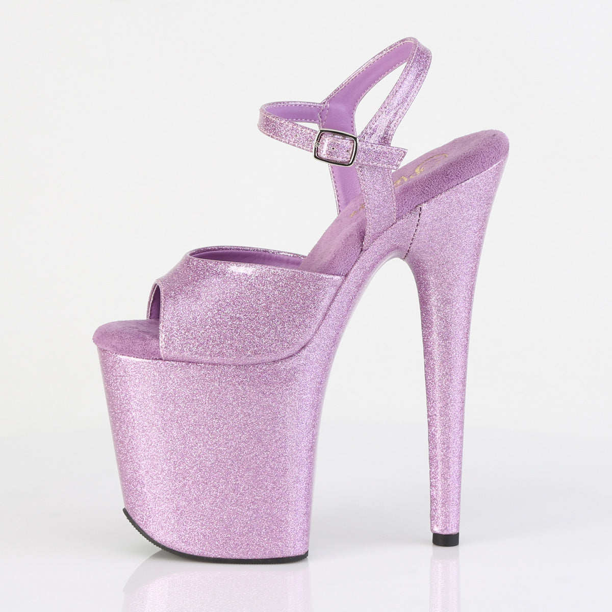 FLAMINGO-809GP Pleaser Lilac Glitter 8 Inch Dancer Platform Platform Shoes