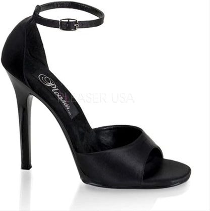 Pleaser GALA36 Black Satin Sexy Shoes Discontinued Sale Stock 3 uk (36 Europe - 6 USA) Black Satin