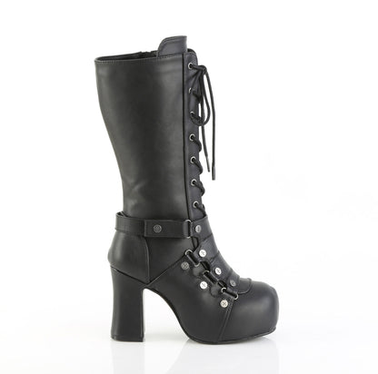 GOTHIKA-152 Demonia Cult Black 3.8 Inch Alternative Knee High Boots