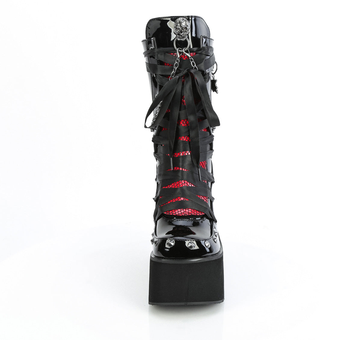 KERA-121 Demonia Cult Black Alternative Knee High Boots
