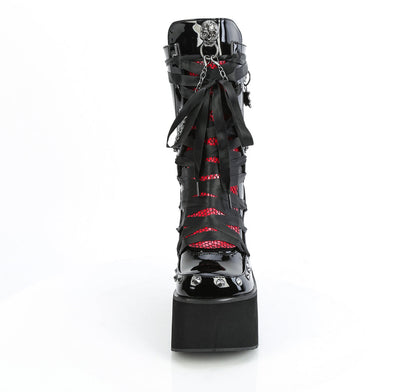 KERA-121 Demonia Cult Black Alternative Knee High Boots