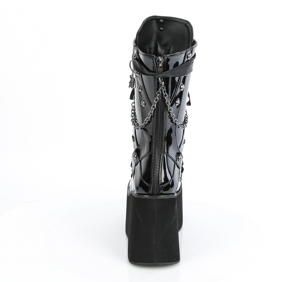 KERA-121 Demonia Cult Black Alternative Knee High Boots