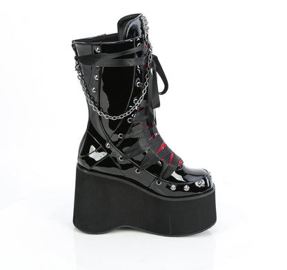 KERA-121 Demonia Cult Black Alternative Knee High Boots
