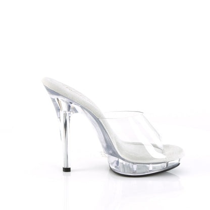 LIP-101 Fabulicious Clear 5 Inch Posing Shoes