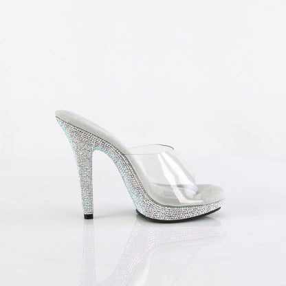 LIP-101DM Fabulicious 5" Heel Clear Bling Posing Comp Heels