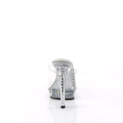 LIP-101LS Fabulicious 5 Inch Heel Clear Rhinestone Posing Shoes