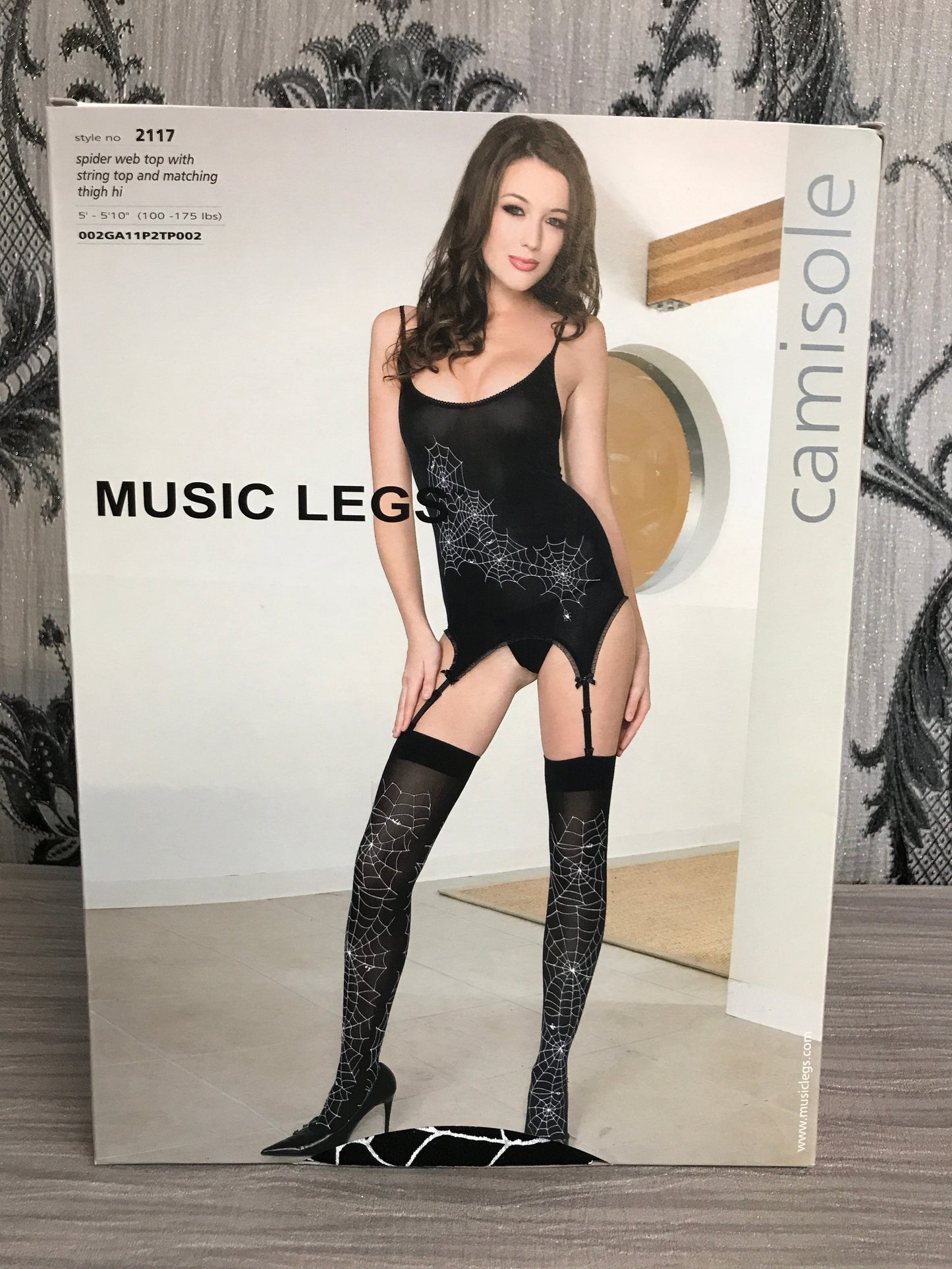 ML2117 Music Legs Spiderweb Top and Thigh High Set