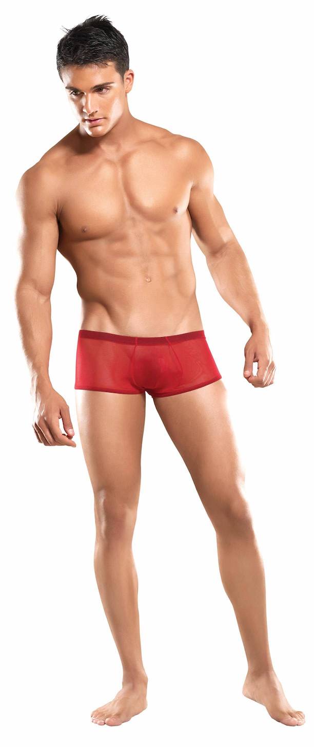 MPPAK840 Malepower Mini Short - Red Small Medium Red