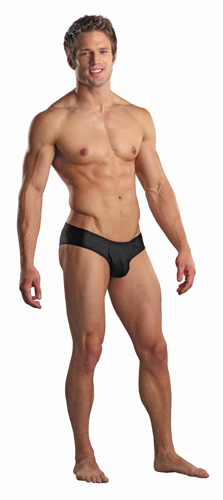 MPPAK873 Malepower Shirred Pouch Manty - Black Medium Black