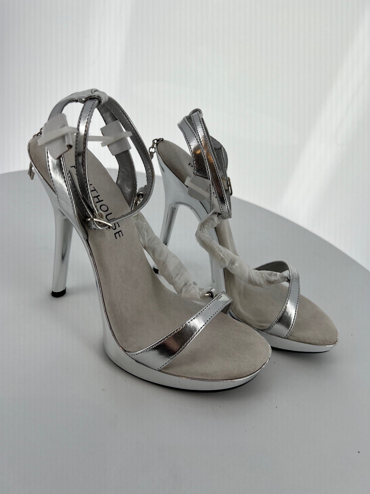 PH502-JOEY Penthouse Silver High Heel Alternative Footwear Discontinued Sale Stock 3 uk (36 Europe - 6 Usa) Silver