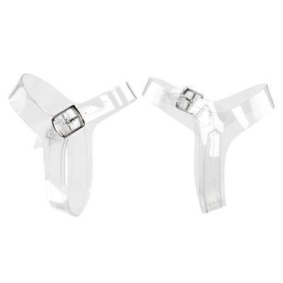PLDASC-SM Pleasers Clear Detachable Ankle Straps for Shoes Clear Clear