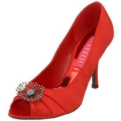 Violette-06 Pleaser Red Satin Peop Toe Shoes