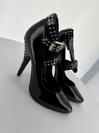 SEDUCE-446 Pleaser Blk Patent High Heel Alternative Footwear Discontinued Sale Stock 4 uk (37 Europe - 7 Usa) Blk Patent