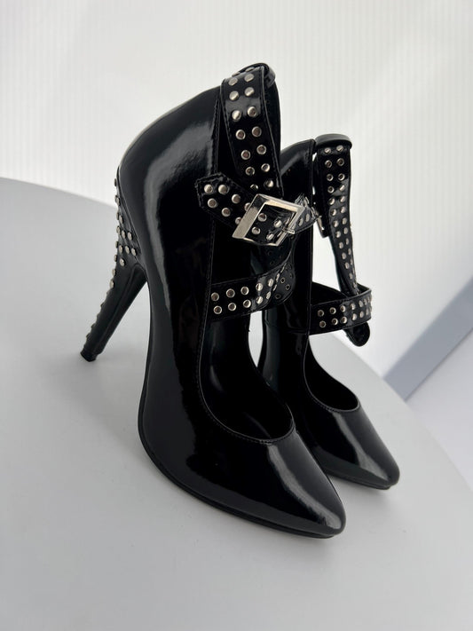 SEDUCE-446 Pleaser Blk Patent High Heel Alternative Footwear Discontinued Sale Stock 4 uk (37 Europe - 7 Usa) Blk Patent