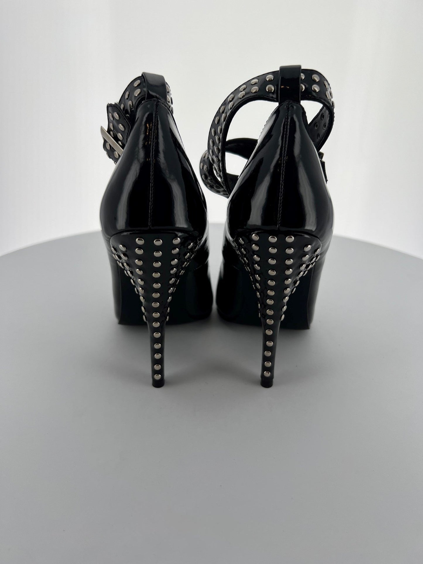 SEDUCE-446 Pleaser Blk Patent High Heel Alternative Footwear Discontinued Sale Stock