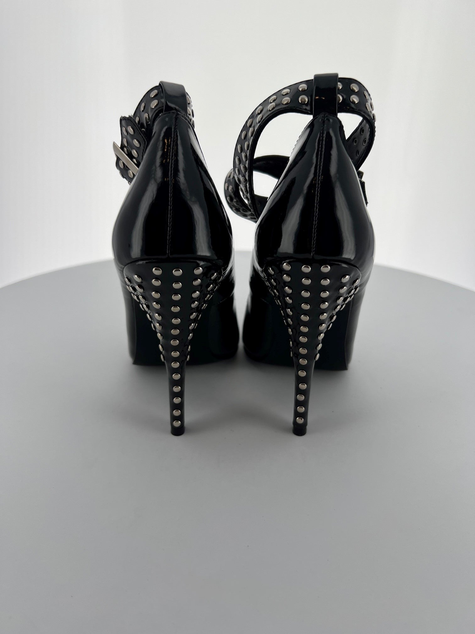 SEDUCE-446 Pleaser Blk Patent High Heel Alternative Footwear Discontinued Sale Stock