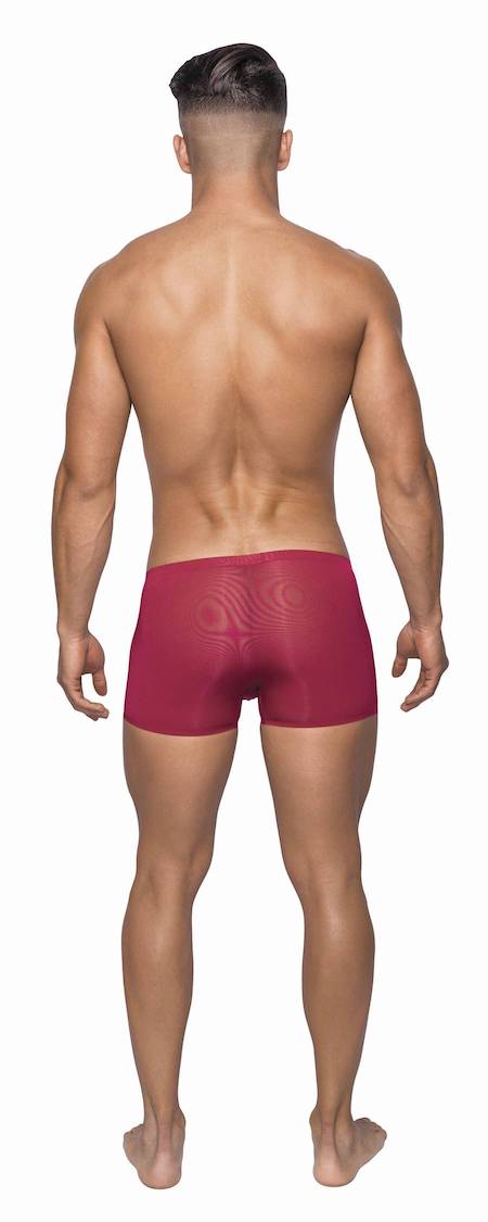 MPSMS006 Malepower Sleek Short w/sheer pouch - Wine