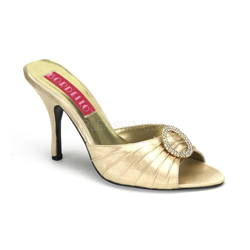 VIO04 Champagne Satin Bedroom Heels Champagne Satin