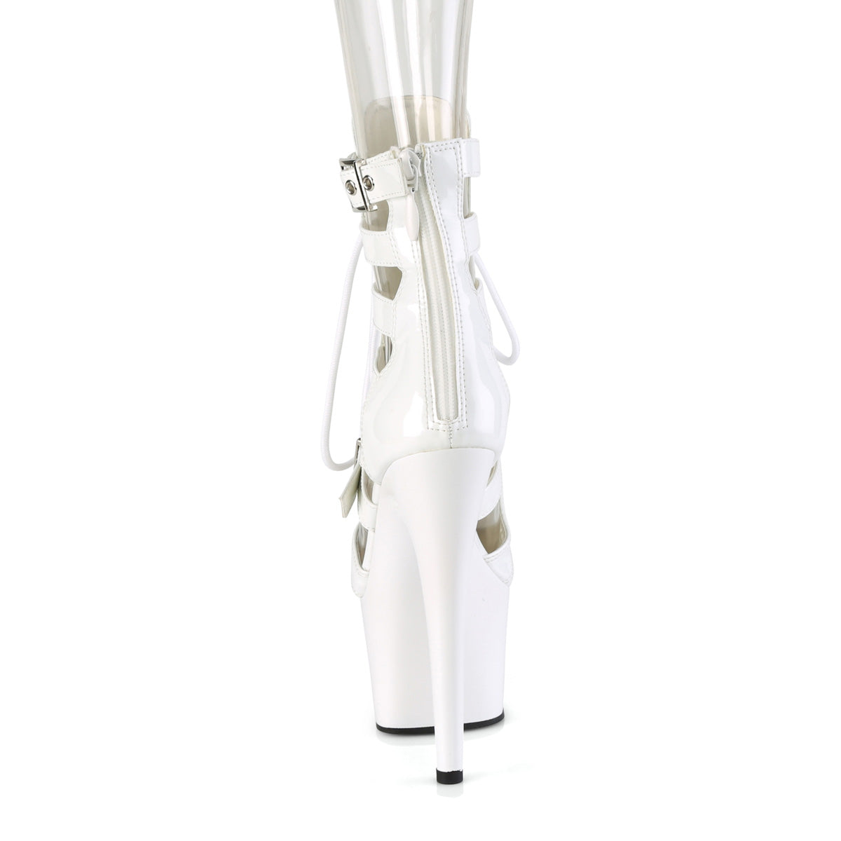 ADORE-1013MST Pleaser White 7 Inch Lap Dance Ankle Boots