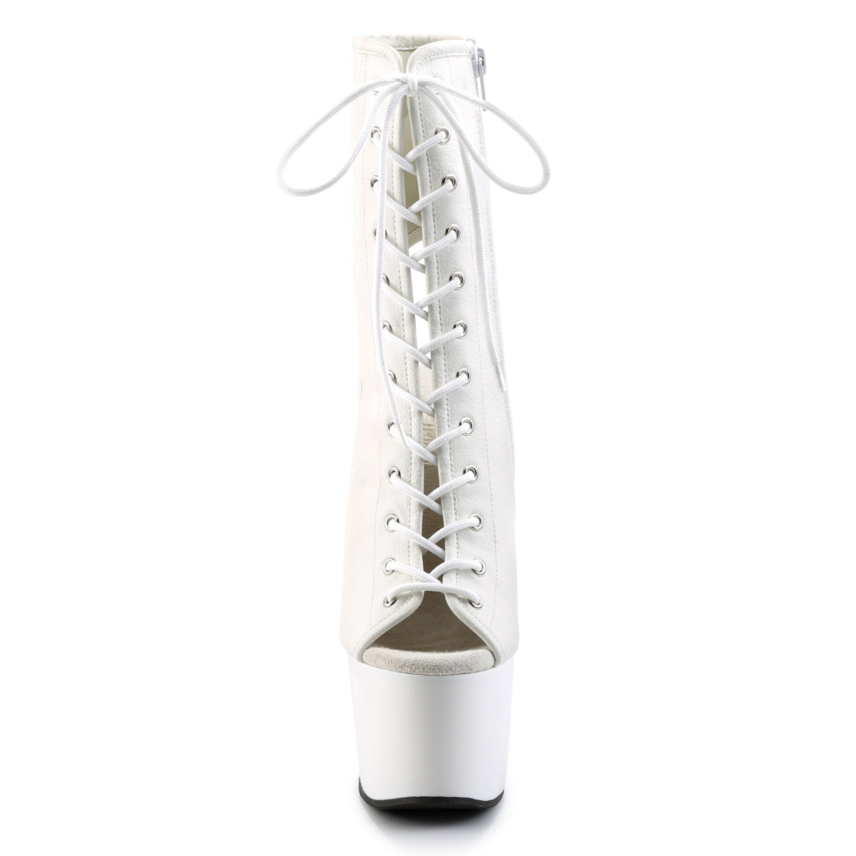 ADORE-1016 Pleaser White 7 Inch Exotic Platform Ankle Boots