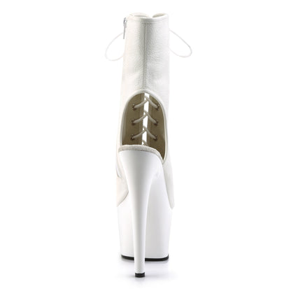ADORE-1016 Pleaser White 7 Inch Exotic Platform Ankle Boots